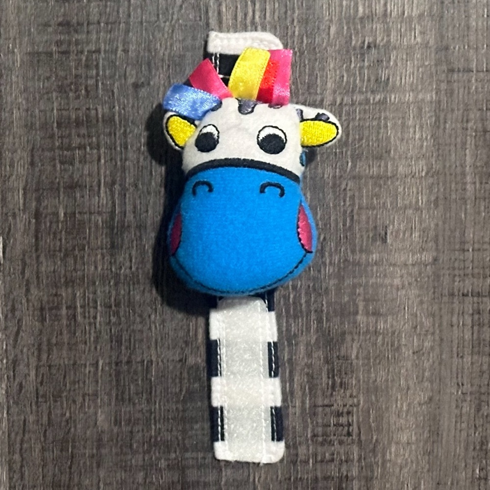 💞 Sassy Zebra Baby Wrist & Ankle Rattle Toy